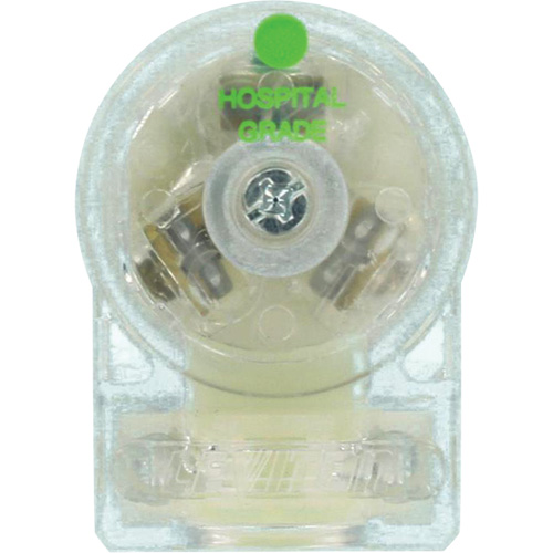 Prise de rallonge &agrave; angle de qualit&eacute; hospitali&egrave;re, Nylon, 15 A, 125 V O-Max