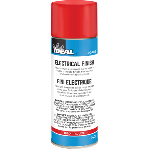 Quick-Dry Enamel Electrical Finish Paint, Aerosol Can, Red O-Max