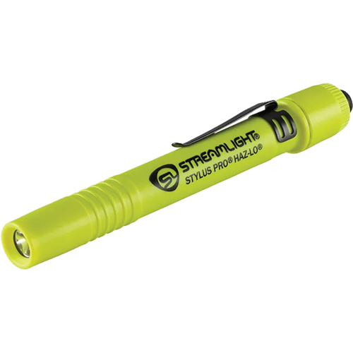 Lampe stylo &agrave; s&eacute;curit&eacute; intrins&egrave;que Stylus Pro HAZ-LO, DEL, 105 lumens, piles AAA, Compris O-Max