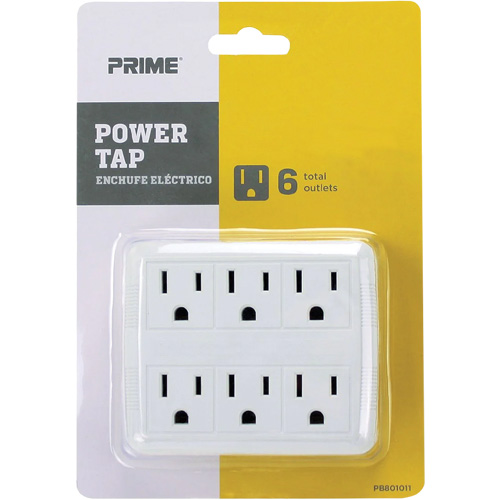 Power Tap, 6 Outlet(s), 15 A, 1875 W, 125 V O-Max