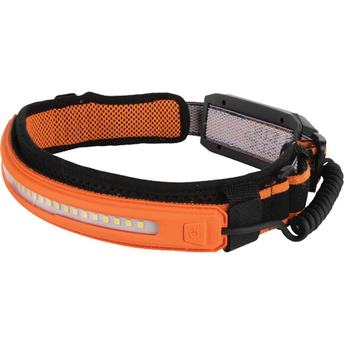 Widebeam Headlamp with Strap, LED, 575 Lumens, 4 Hrs. Run Time, Rechargeable Batteries O-Max