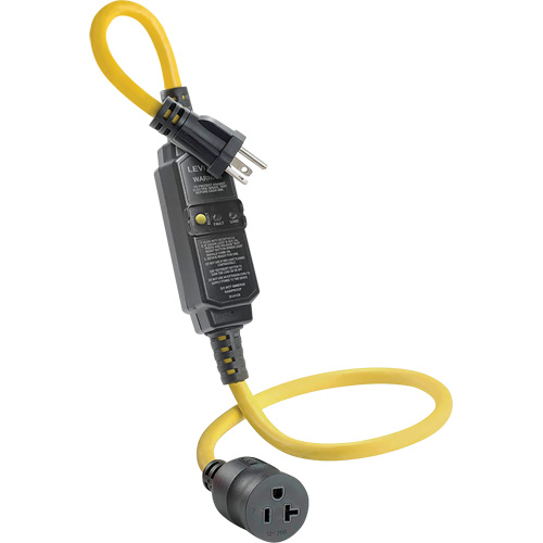 Cordon avec disjoncteur diff&eacute;rentiel (DDFT) &agrave; r&eacute;armement automatique, 120 V, 20 A, Cordon de 3' O-Max