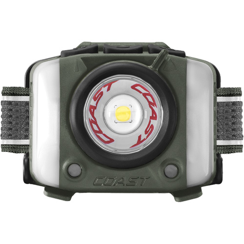 Lampe frontale FL97R &agrave; trois couleurs avec syst&egrave;me Twist Focus et commande vocale, DEL, 830 lumens, 2 hres de fonctionnement, piles Rechargeable O-Max