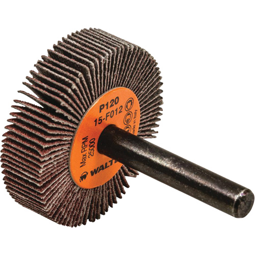 Coolcut Flap Wheel, Aluminum Oxide, 120 Grit, 1-1/2" x 3/8" x 1/4" O-Max