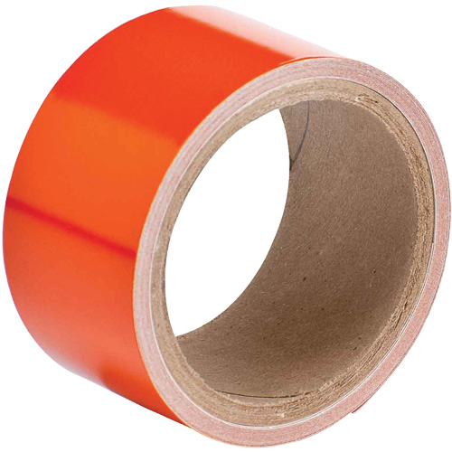 Reflective Marking Tape, 2" x 15', Acrylic, Orange O-Max