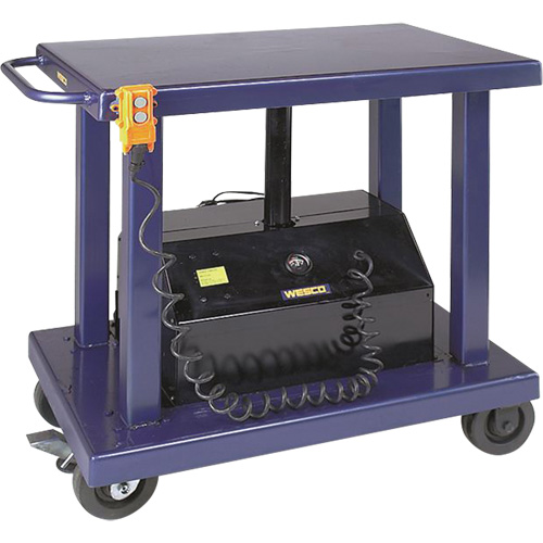 Table &eacute;l&eacute;vatrice hydraulique, Acier, 24" la x 36" lo, Capacit&eacute; 2000 lb O-Max