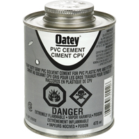 PVC Heavy-Duty Cement, 473 ml, Brush-Top Can, Grey O-Max
