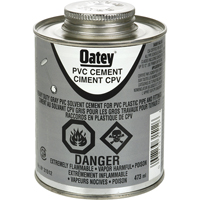 Ciment de PVC d'usage intense, 473 ml, Canette à dessus brosse, Gris AB423 | O-Max
