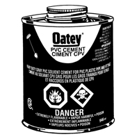 PVC Heavy-Duty Cement, 946 ml, Brush-Top Can, Grey O-Max