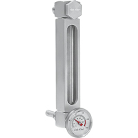 Aluminum Liquid Level Gauge, Threaded, 5" L, 205°F (96.11° C) O-Max