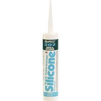 NuFlex&reg; 302 Bath And Kitchen Silicone Sealant, 300 ml, Cartridge, Clear O-Max
