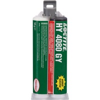 Adh&eacute;sif hybride pour r&eacute;parations structurales HY 4080 GY, Deux composants, Cartouche double, 50 g, Gris O-Max