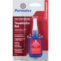 Adh&eacute;sif frein-filet pour temp&eacute;ratures &eacute;lev&eacute;es, Rouge, &eacute;lev&eacute;, 10 ml, Bouteille O-Max