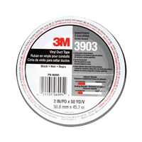 3903 Vinyl Duct Tape, 1245 mm (49") W x 46 m (151') L, 6.5 mils, Black O-Max