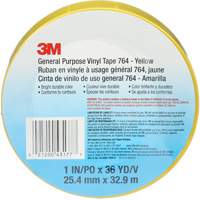 764 General-Purpose Vinyl Tape, 25.4 mm (1") W x 32.9 m (108') L, 5 mils, Yellow O-Max