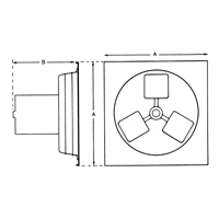Ventilateur d'échappement 12" série panneau 1SP BA059 | O-Max