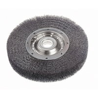 Crimped Wire Wheel Brushes - Wide Face, 10" Dia., 0.0118" Fill, 2" Arbor O-Max