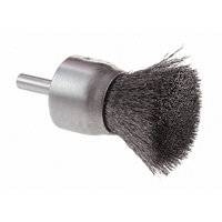 Crimped Wire End Brush, 1", 0.006 Fill O-Max