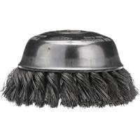 Knotted Cup Brush, 4" Dia. x 5/8"-11 Arbor O-Max
