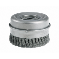 Knot Wire Cup Brushes with Bridle - Heavy-Duty, 4" Dia. x 5/8"-11 Arbor O-Max