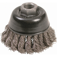 Knot Wire Cup Brushes - High Speed Small Grinder, 2-3/4" Dia. x 5/8"-11 Arbor O-Max