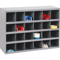 Armoires pour bacs de rangement en acier, 33-3/4" la x 12" p x 23-7/8" h, Gris O-Max