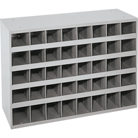 Armoires pour bacs de rangement en acier, 33-3/4" la x 12" p x 23-7/8" h, Gris O-Max
