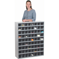 Armoires pour bacs de rangement en acier, 33-3/4" la x 12" p x 42" h, Gris O-Max