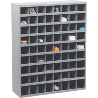 Armoires pour bacs de rangement en acier, 33-3/4" la x 12" p x 42" h, Gris O-Max