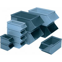Steel Bin, 100 lbs. Cap., 4-1/2" W x 8" D x 4-1/2" H, Blue CA765 | O-Max