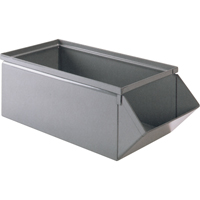 Steel Bin, 100 lbs. Cap., 15" W x 24" D x 11" H, Blue O-Max