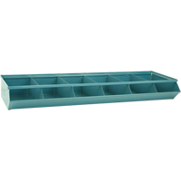 Sectional Bin Units, 100 lbs. Cap., 37" W x 12" D x 4-1/2" H, Blue O-Max