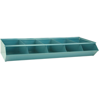 Sectional Bin Units, 100 lbs. Cap., 37" W x 15-1/2" D x 6" H, Blue O-Max
