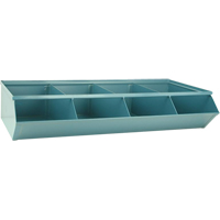 Sectional Bin Units, 100 lbs. Cap., 37" W x 18-3/4" D x 7-1/2" H, Blue O-Max