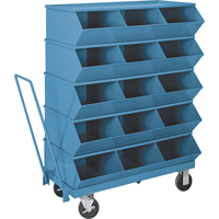 Bacs sectionnels superposables Stackbin<sup>MD</sup> - Chariots CA809 | O-Max