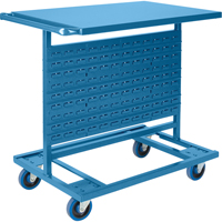 Bin Carts - Cart Only, Double-sided, 24" W x 38-1/2" D x 36-1/2" H O-Max