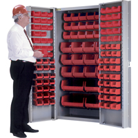 Deep-Door Combination Cabinet, 38" W x 24" D x 72" H, 36 Shelves O-Max