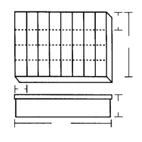 Compartment Case, Plastic, 32 Slots, 18-1/2" W x 13" D x 3" H, Grey O-Max