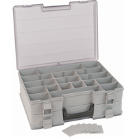 Boîte à compartiments, Plastique, 48 compartiments, 15-1/2" la x 11-3/4" p, 5" h, Gris CB500 | O-Max