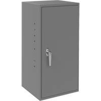 Armoires utilitaires, Acier, 2 Tablettes, 30" h x 13-3/4" la x 12-3/4" P, Gris O-Max