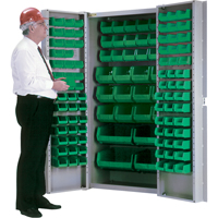 Deep-Door Combination Cabinet, 38" W x 24" D x 72" H, 36 Shelves O-Max