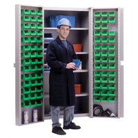 Deep-Door Combination Cabinet, 38" W x 24" D x 72" H, 4 Shelves O-Max