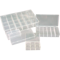 K-Resin Compartment Box, Plastic, 36 Slots, 6-9/16" W x 9-5/8" D x 1-1/2" H, Transparent O-Max