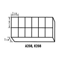 K-Resin Compartment Box, Plastic, 12 Slots, Transparent O-Max
