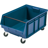 Bac g&eacute;ant empilable et mobile, 11-7/8" ha x 18-3/8" la x 29" p, Capacit&eacute; de 150 lb, Bleu O-Max