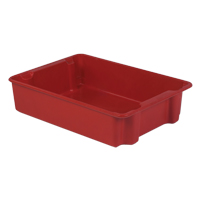 Stack-N-Nest<sup>®</sup> Plexton Containers, 24" W x 34.1" D x 8.1" H, Red CD191 | O-Max
