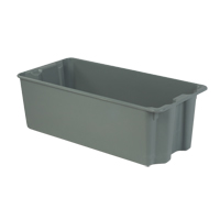 Stack-N-Nest&reg; Plexton Containers, 20.1" W x 42.5" D x 14.1" H, Grey O-Max