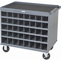 Heavy-Duty 2-Sided Mobile Carts/Work Stations, 1000 lbs. Capacity, 34" x W, 32" x H, 24" D, All-Welded O-Max
