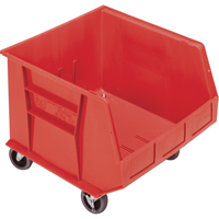Bac mobile, 14" ha x 16-1/2" la x 18" p, Capacit&eacute; de 75 lb, Rouge O-Max