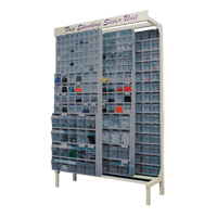 Free-Standing Tip-Out Bins Slider System, 48" W x 18" D x 77" H, 112 Drawers O-Max